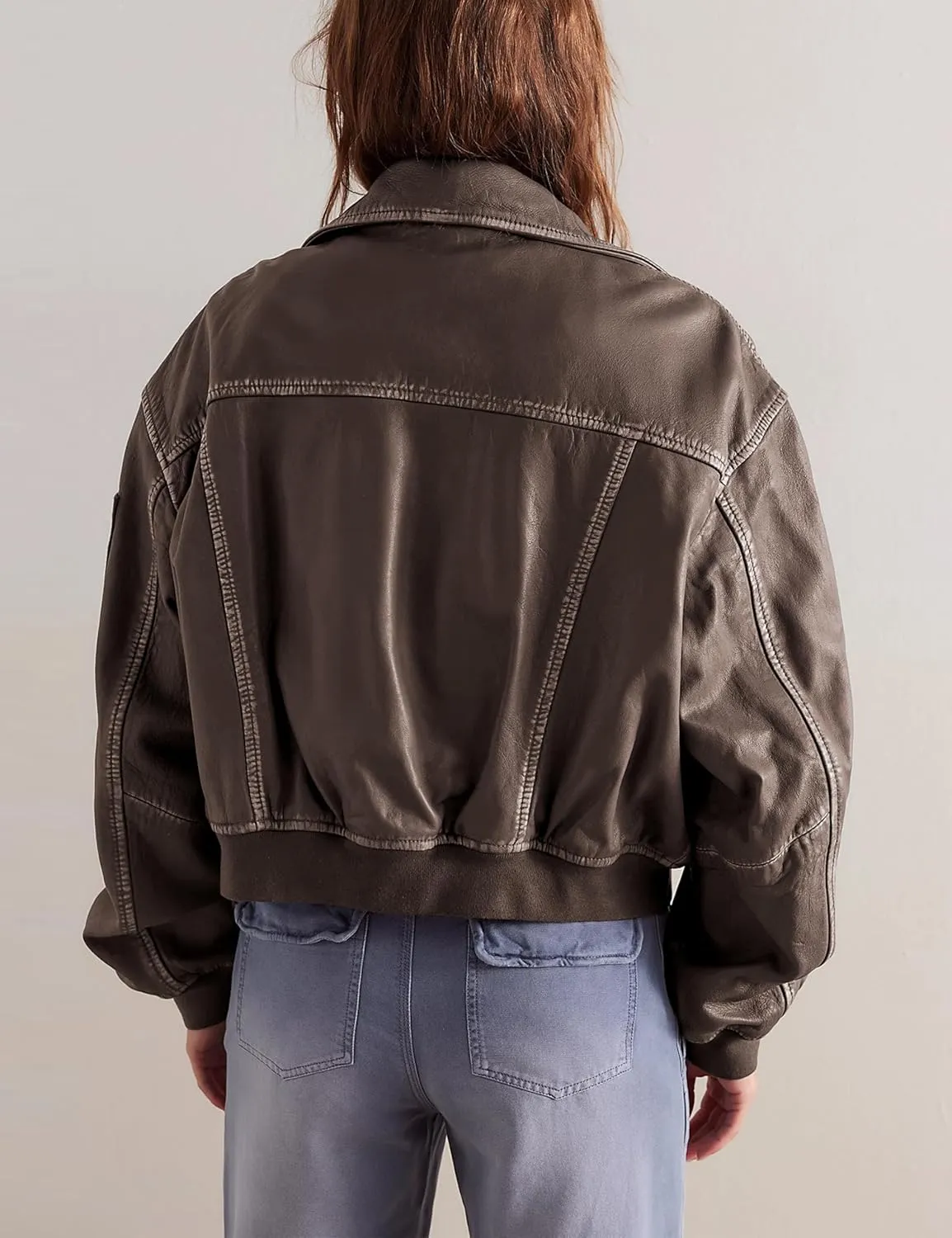 Tanming Womens Leather Jacket Fall Fashion Motorcycle Biker Bomber Jacket Zip Up Winter Coat Outerwear