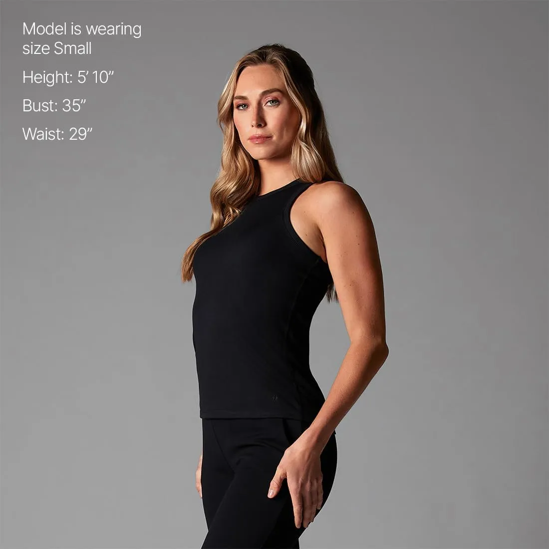 Tavi Womens Rib Tank Top  Ribbed Tank Top, Workout Tops, High Neck Tank Top, Lightweight Racerback Tank