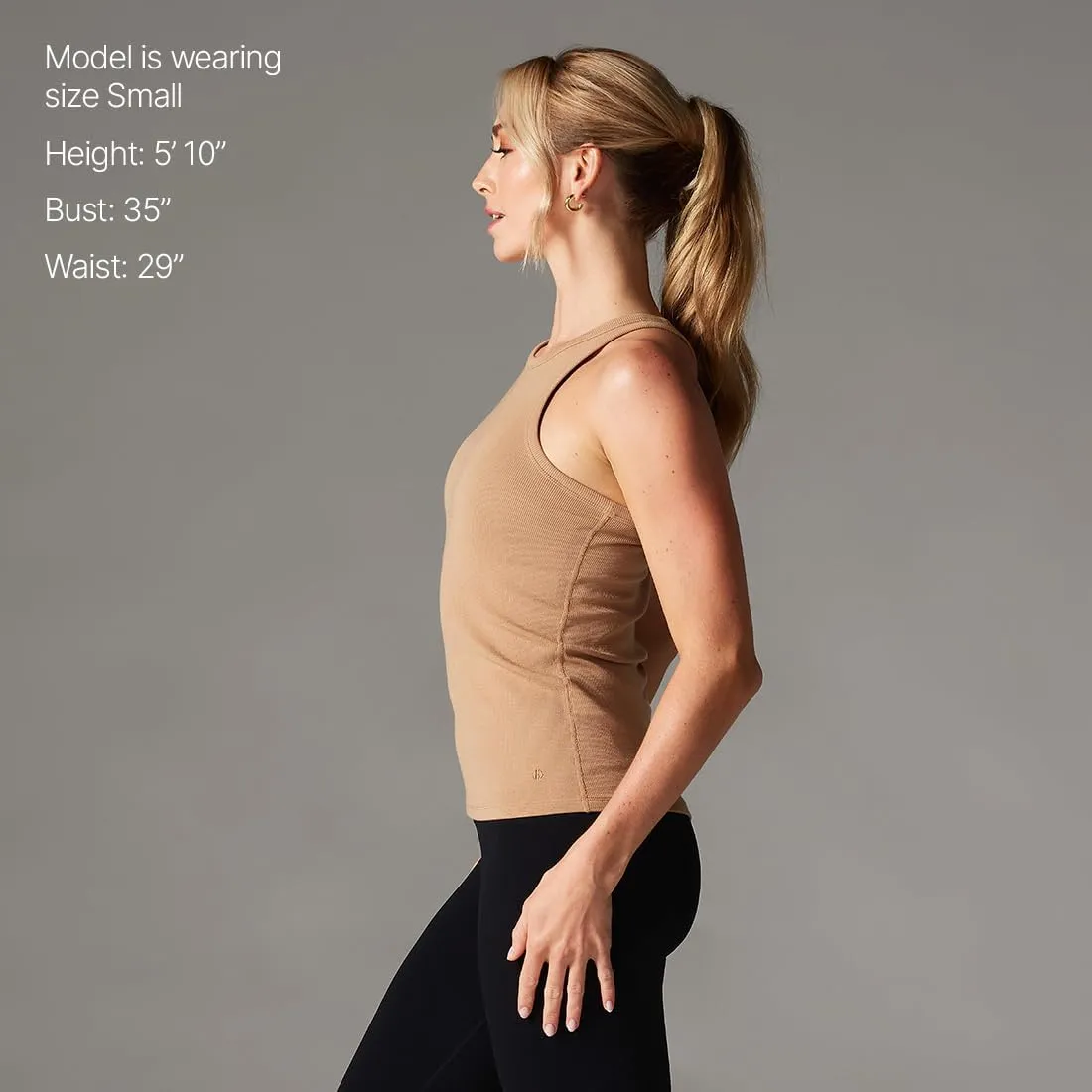 Tavi Womens Rib Tank Top  Ribbed Tank Top, Workout Tops, High Neck Tank Top, Lightweight Racerback Tank