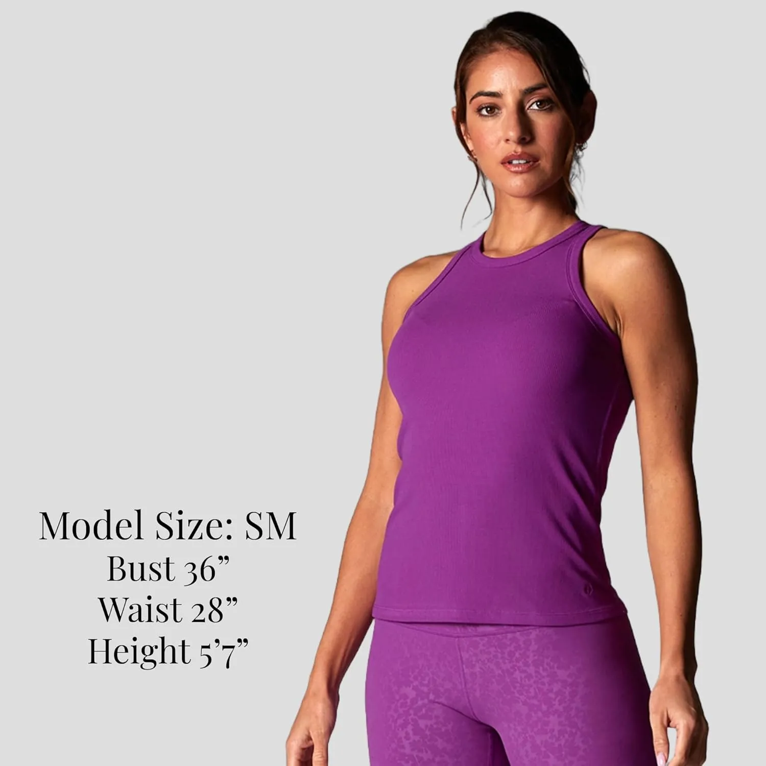 Tavi Womens Rib Tank Top  Ribbed Tank Top, Workout Tops, High Neck Tank Top, Lightweight Racerback Tank