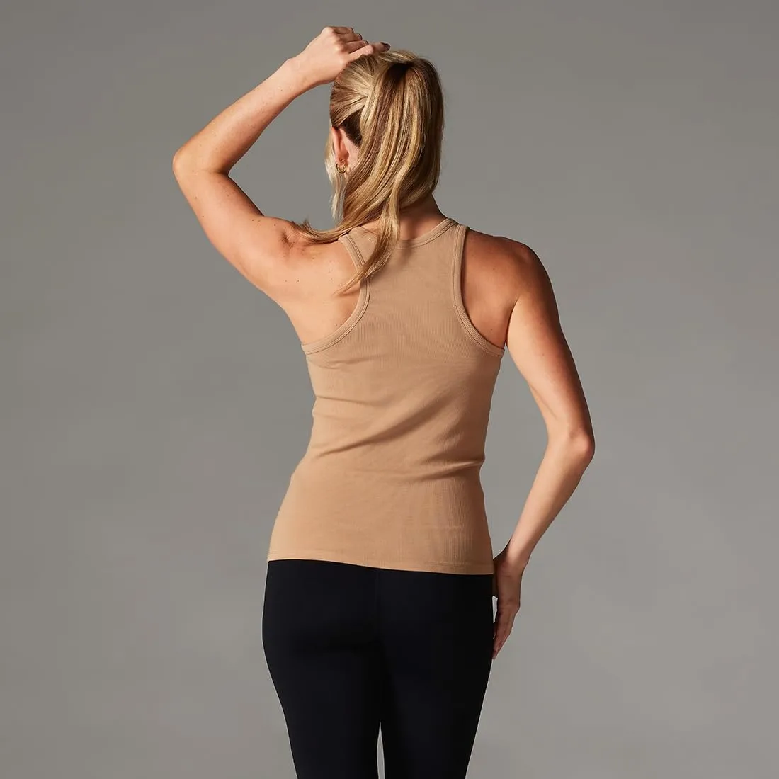 Tavi Womens Rib Tank Top  Ribbed Tank Top, Workout Tops, High Neck Tank Top, Lightweight Racerback Tank