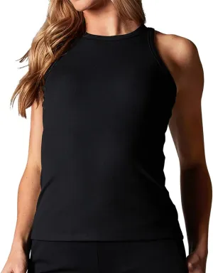 Tavi Womens Rib Tank Top  Ribbed Tank Top, Workout Tops, High Neck Tank Top, Lightweight Racerback Tank
