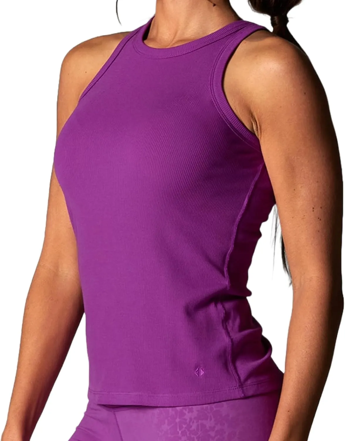 Tavi Womens Rib Tank Top  Ribbed Tank Top, Workout Tops, High Neck Tank Top, Lightweight Racerback Tank