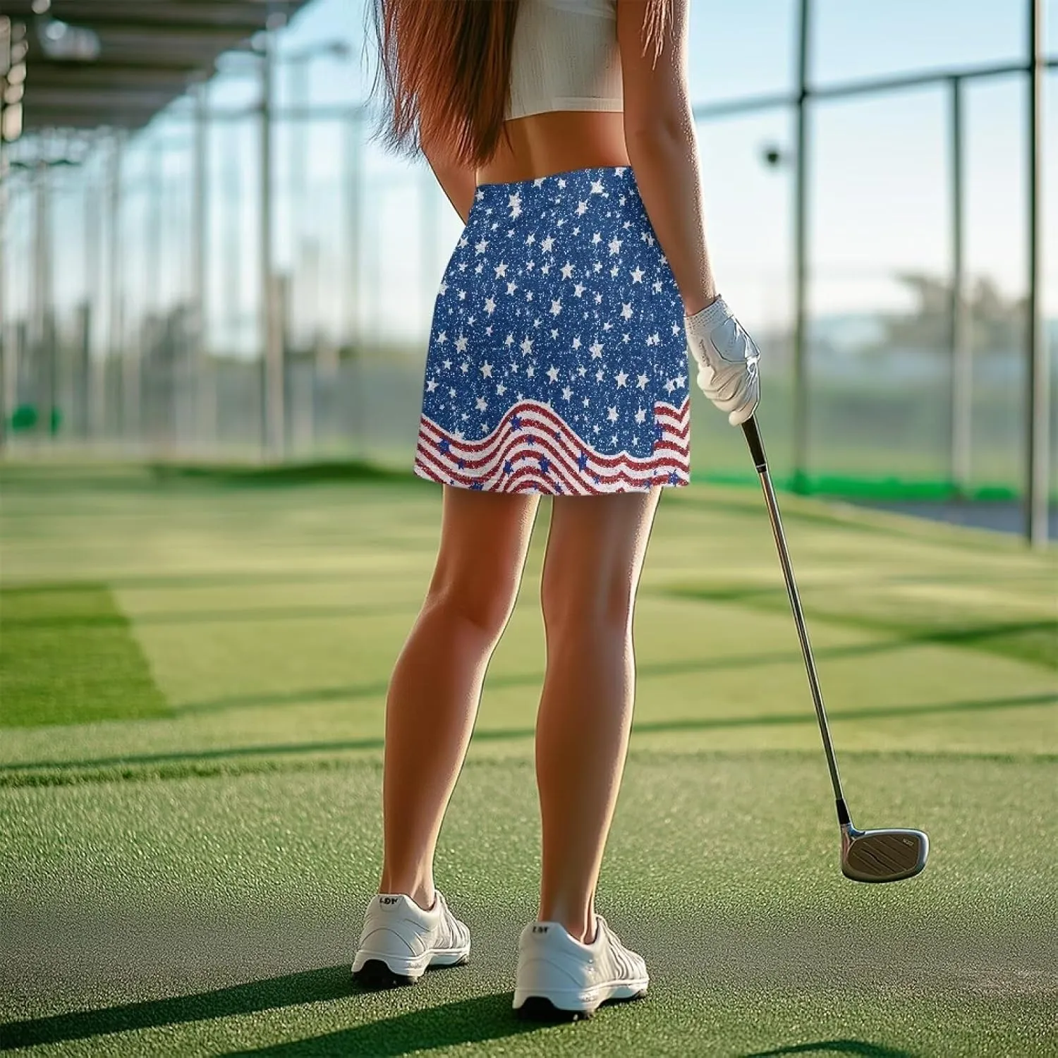 Tennis Skort for Women High Waisted Golf Skort with Shorts Inner Pocket Sports Running Pickleball Wear