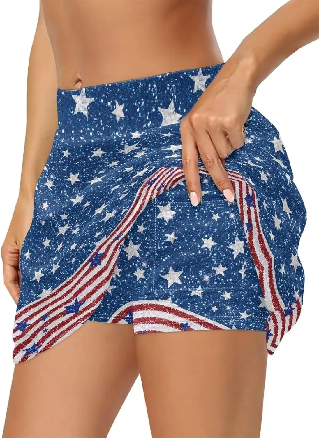 Tennis Skort for Women High Waisted Golf Skort with Shorts Inner Pocket Sports Running Pickleball Wear