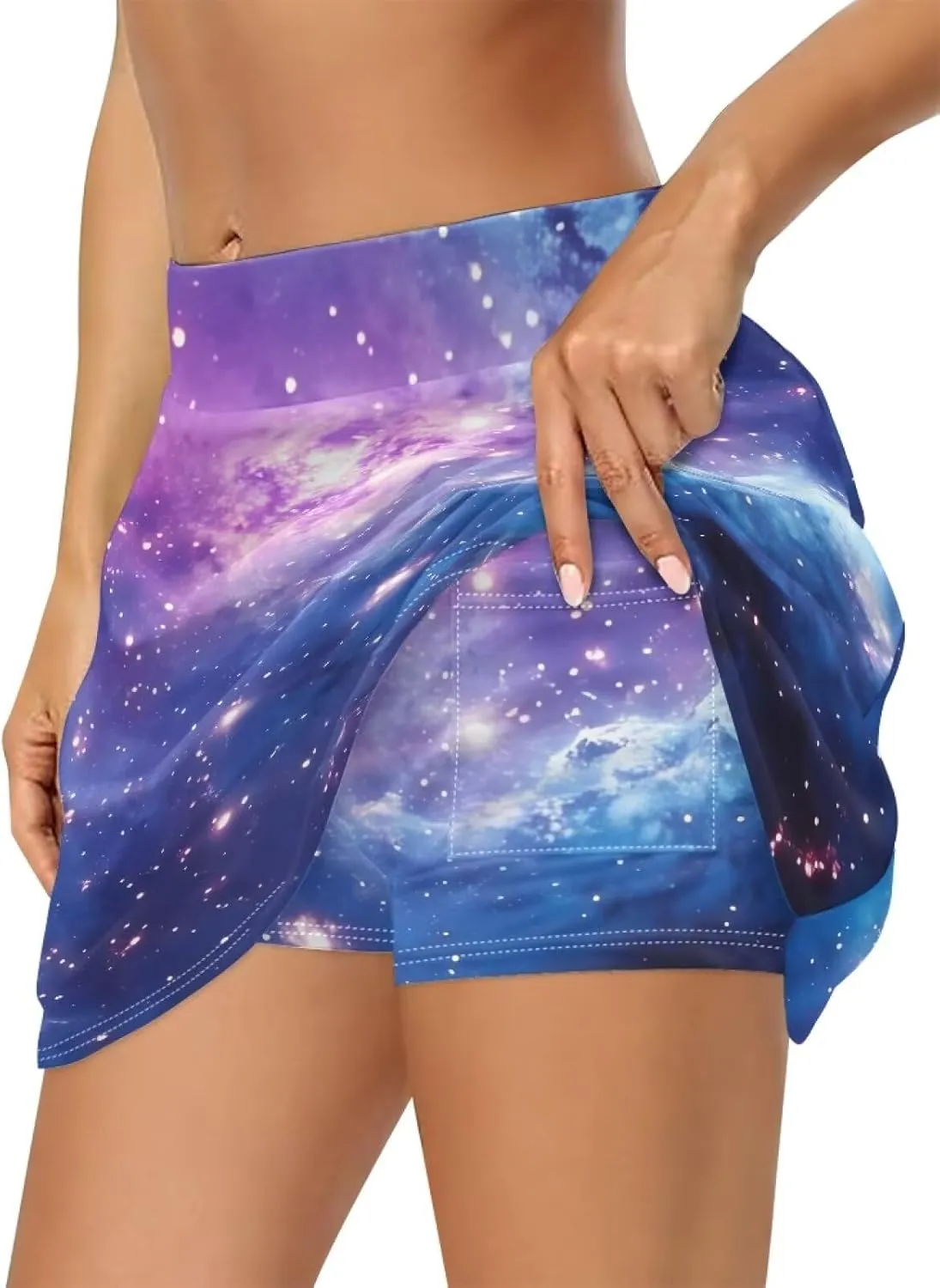 Tennis Skort for Women High Waisted Golf Skort with Shorts Inner Pocket Sports Running Pickleball Wear