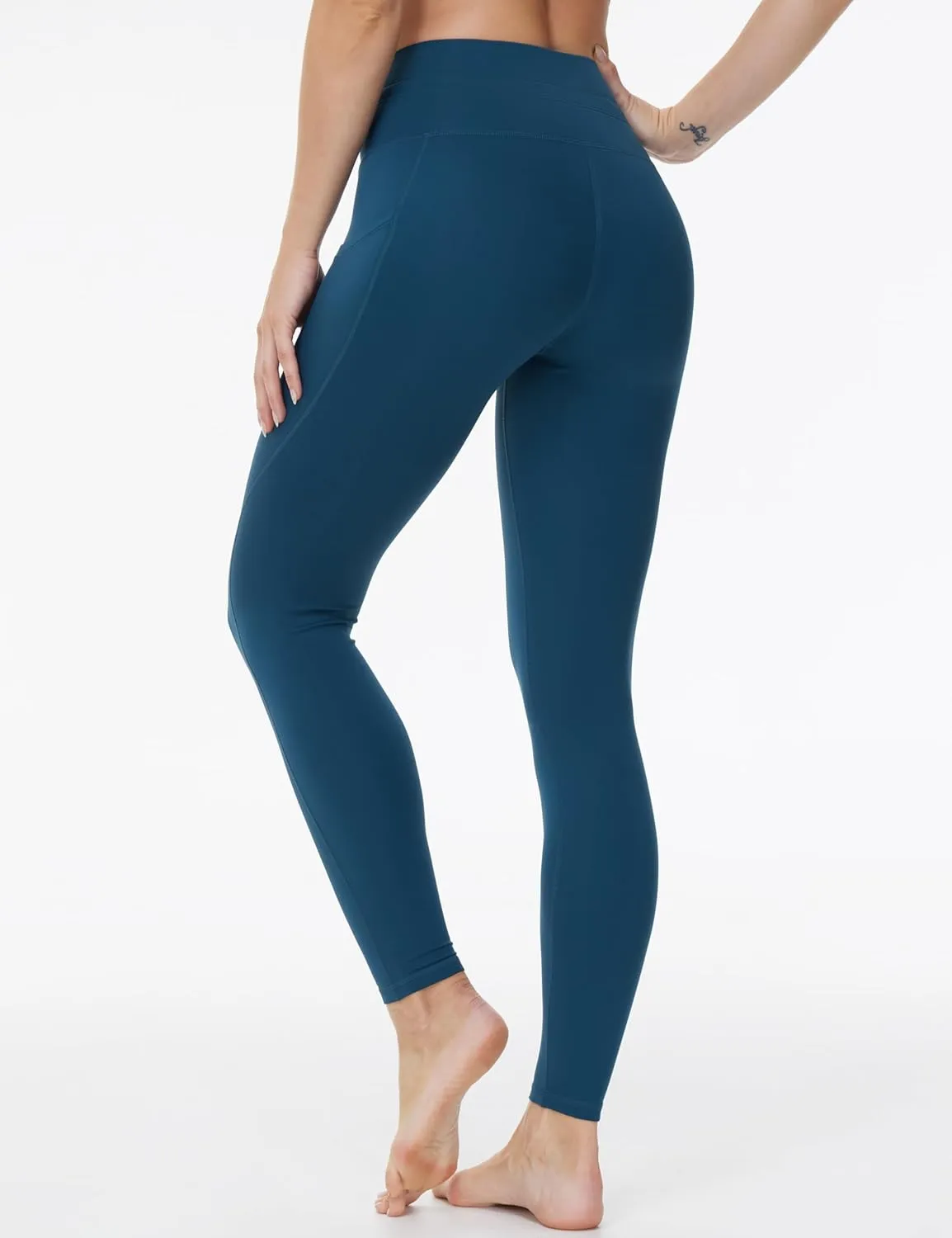 THE GYM PEOPLE Women's High Waist Drawstring Stretchy Workout Leggings Ultra Soft Tummy Control Yoga Pants with Pockets