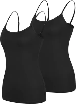 titivate Women's Basic Cami Tank Tops Camisoles Plus Size,Breathable Cotton Stretch Undershirt