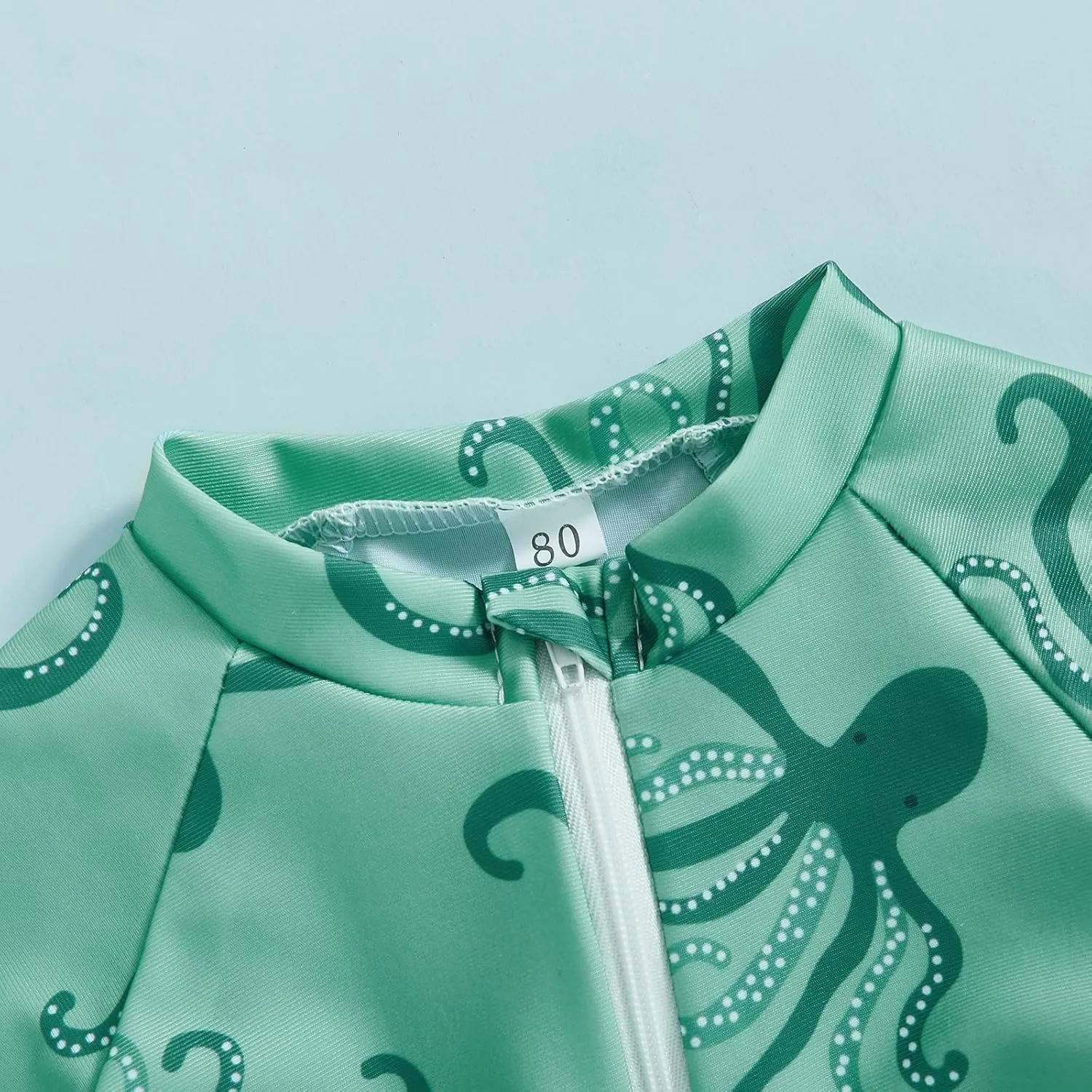 Toddler Baby Boy Swimsuit Turtle/Shark Print Short Sleeve Zip Up Rash Guard Swimwear Infant Summer One-Piece Bathing Suit