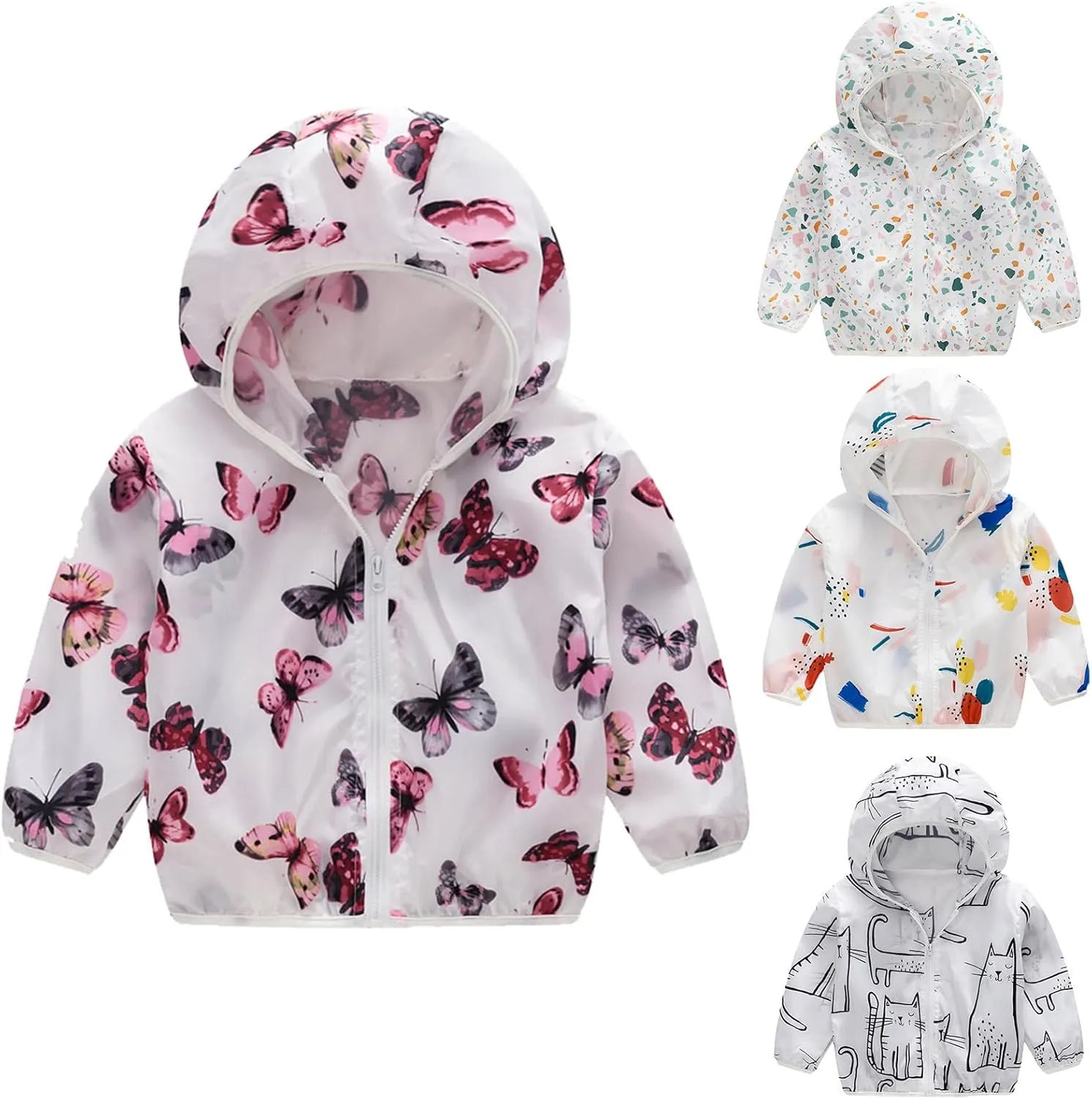 Toddler Boys Girls UPF 50  Sun Jackets 2025 Summer Trendy Quick-Dry Sun Protective Clothing for Outdoor Hiking