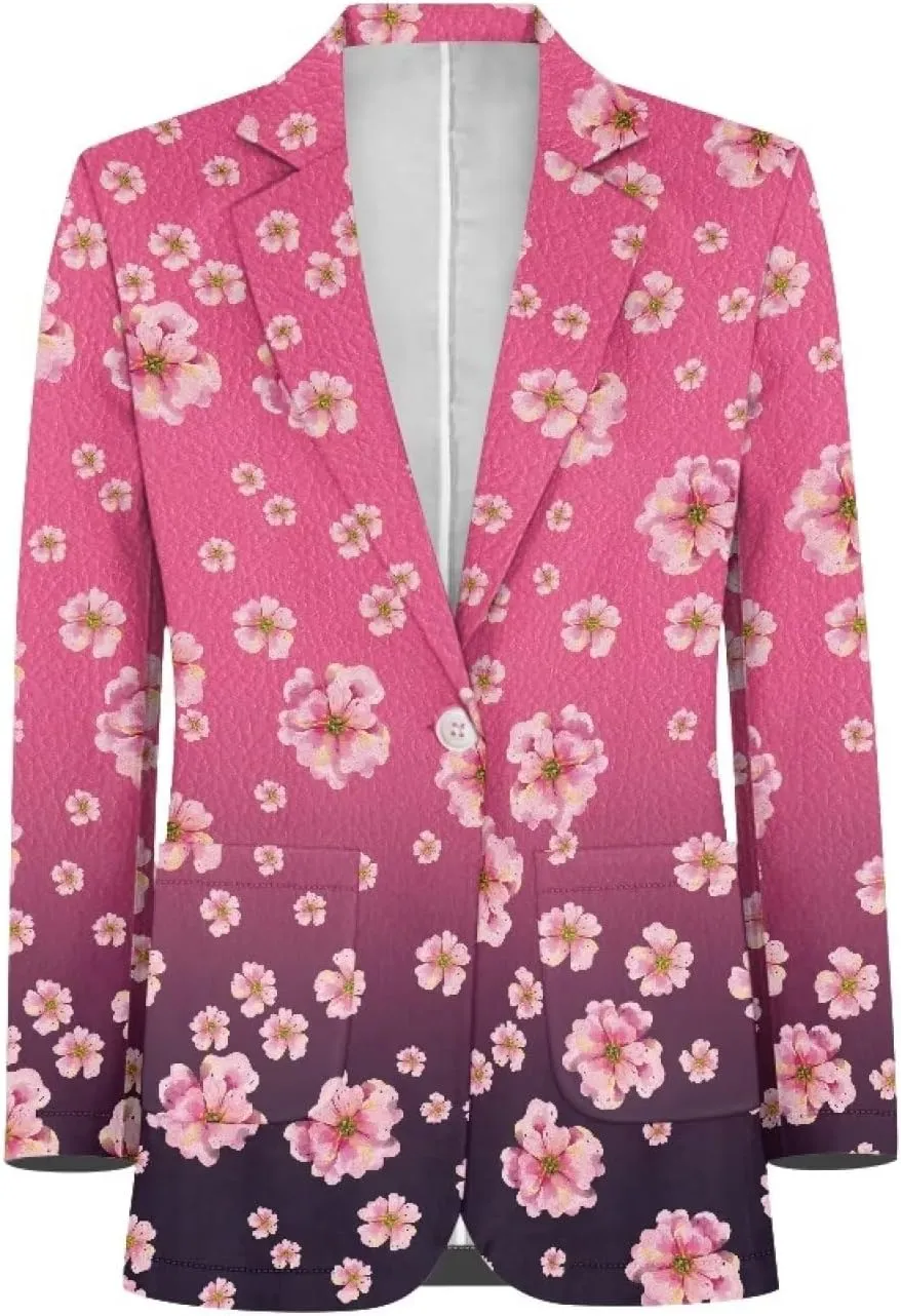 TODIYADDU Blazer Jackets for Women Casual Long Sleeve Lapel Collar Elegant Work Office Jacket Open Front Cardigan Outwear