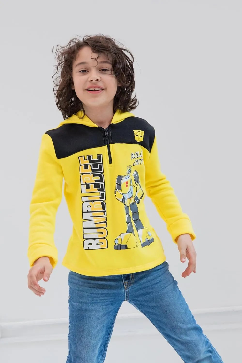 Transformers Optimus Prime Bumblebee Megatron Half Zip Pullover Hoodie Toddler to Big Kid