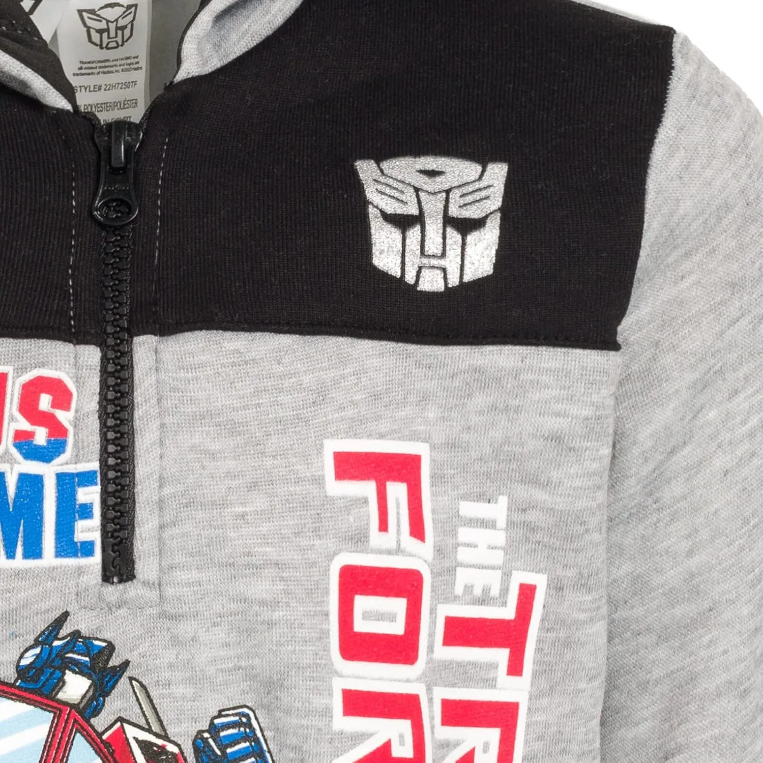 Transformers Optimus Prime Bumblebee Megatron Half Zip Pullover Hoodie Toddler to Big Kid