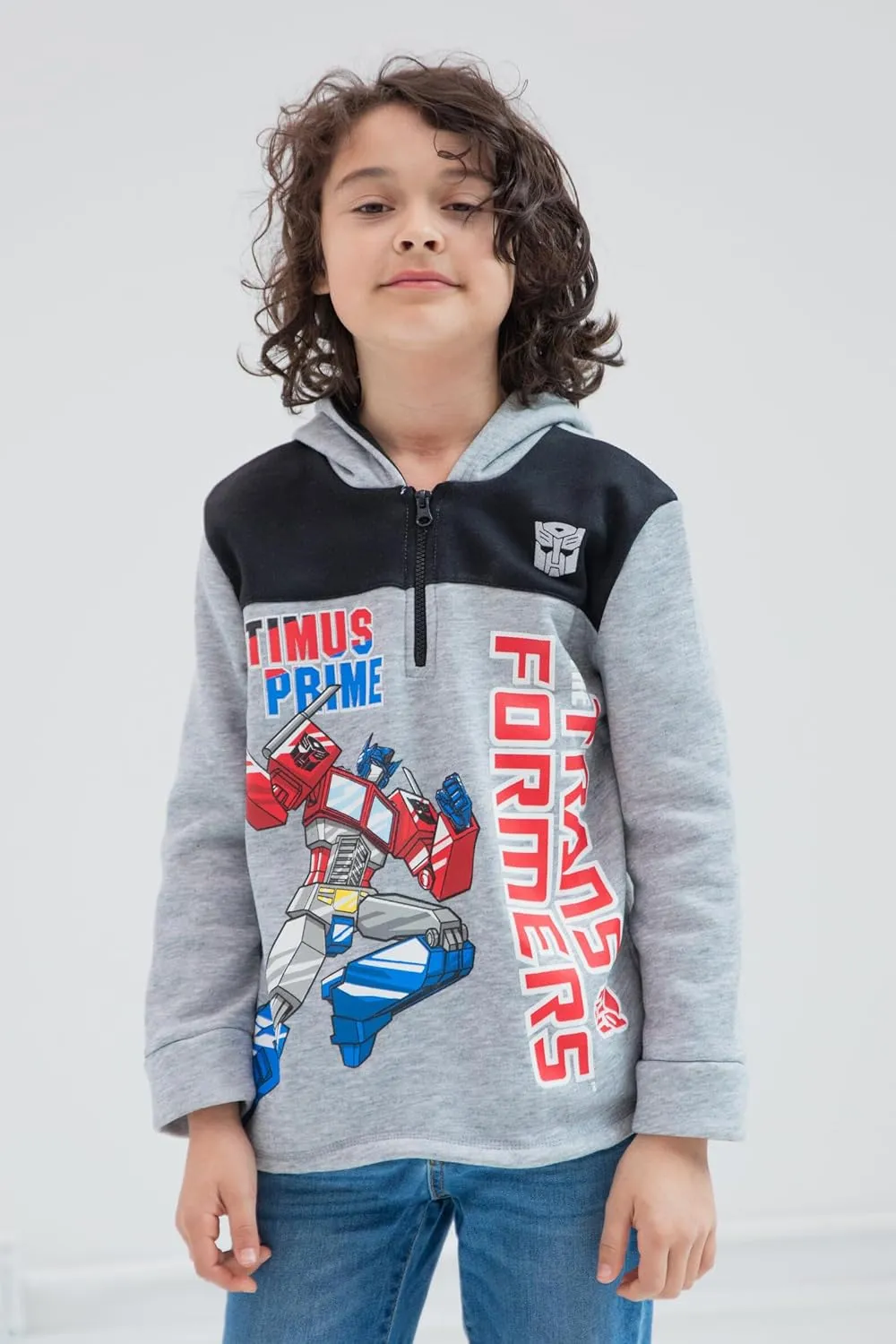 Transformers Optimus Prime Bumblebee Megatron Half Zip Pullover Hoodie Toddler to Big Kid