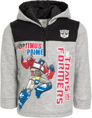 Transformers Optimus Prime Bumblebee Megatron Half Zip Pullover Hoodie Toddler to Big Kid