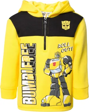 Transformers Optimus Prime Bumblebee Megatron Half Zip Pullover Hoodie Toddler to Big Kid