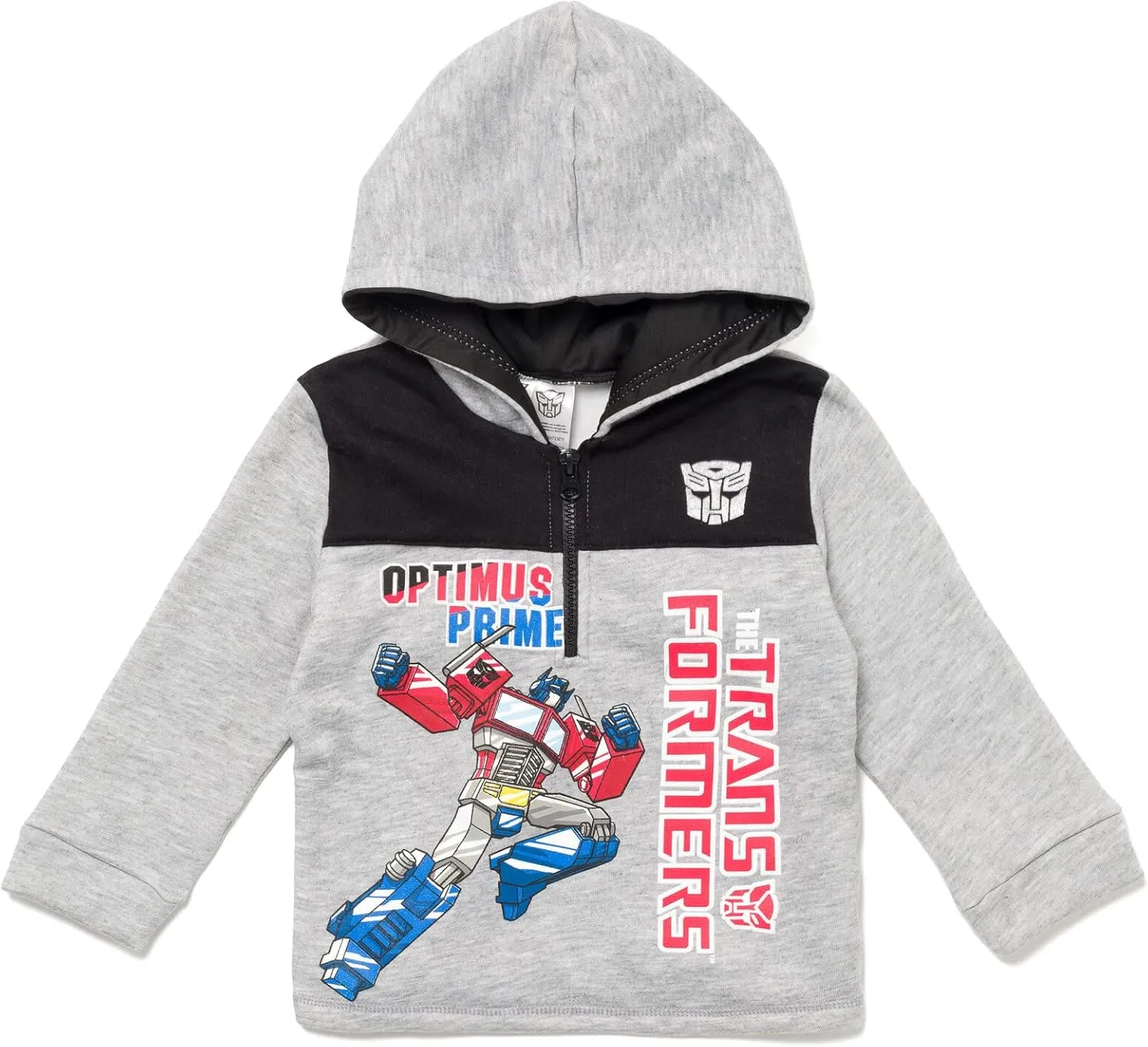 Transformers Optimus Prime Bumblebee Megatron Half Zip Pullover Hoodie Toddler to Big Kid