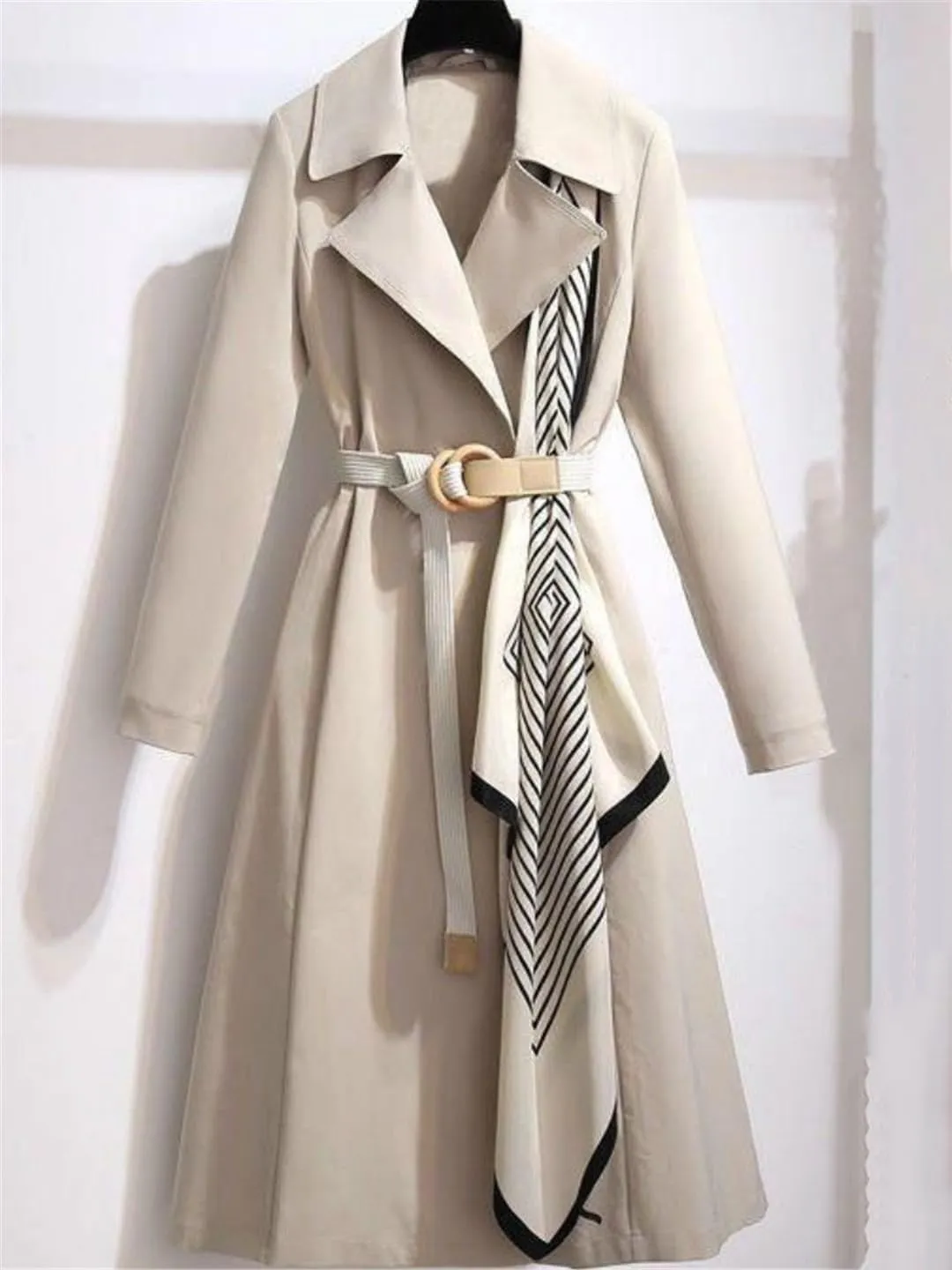 Trench Coat Autumn Winter Casual Loose Show Thinness Long Windbreaker Clothing Coat Women Jackets