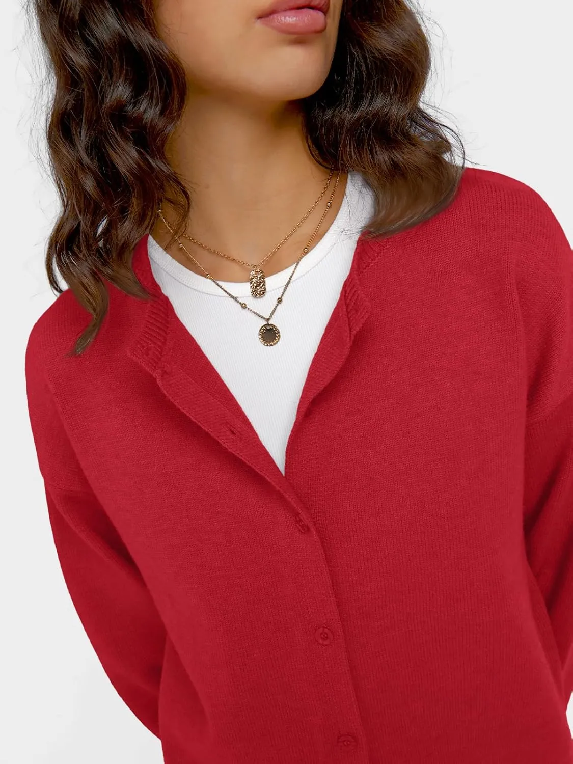 Trendy Queen Cropped Cardigan Sweaters for Women Lightweight Crop Cotton Knit Y2k Fall Outfits Fashion Clothes 2025