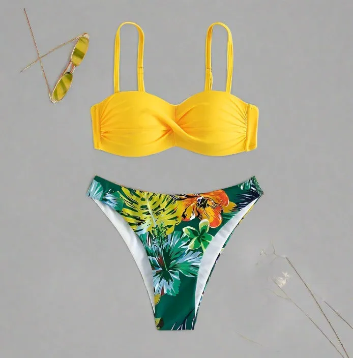 Tropical Bliss Bandeau Bikini Set