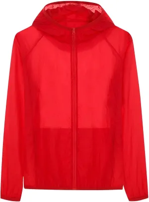 Unisex Sun Protection UV Jacket Mens & Women Zip Up Hoodie Rash Guard Long Sleeve Hiking Fishing SPF Performance Shirt
