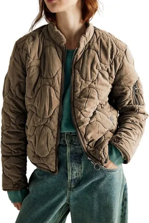 VIEWON Women's Quilted Puffer Winter Lightweight Jacket Short Warm zip up Button Down Coat with Pockets