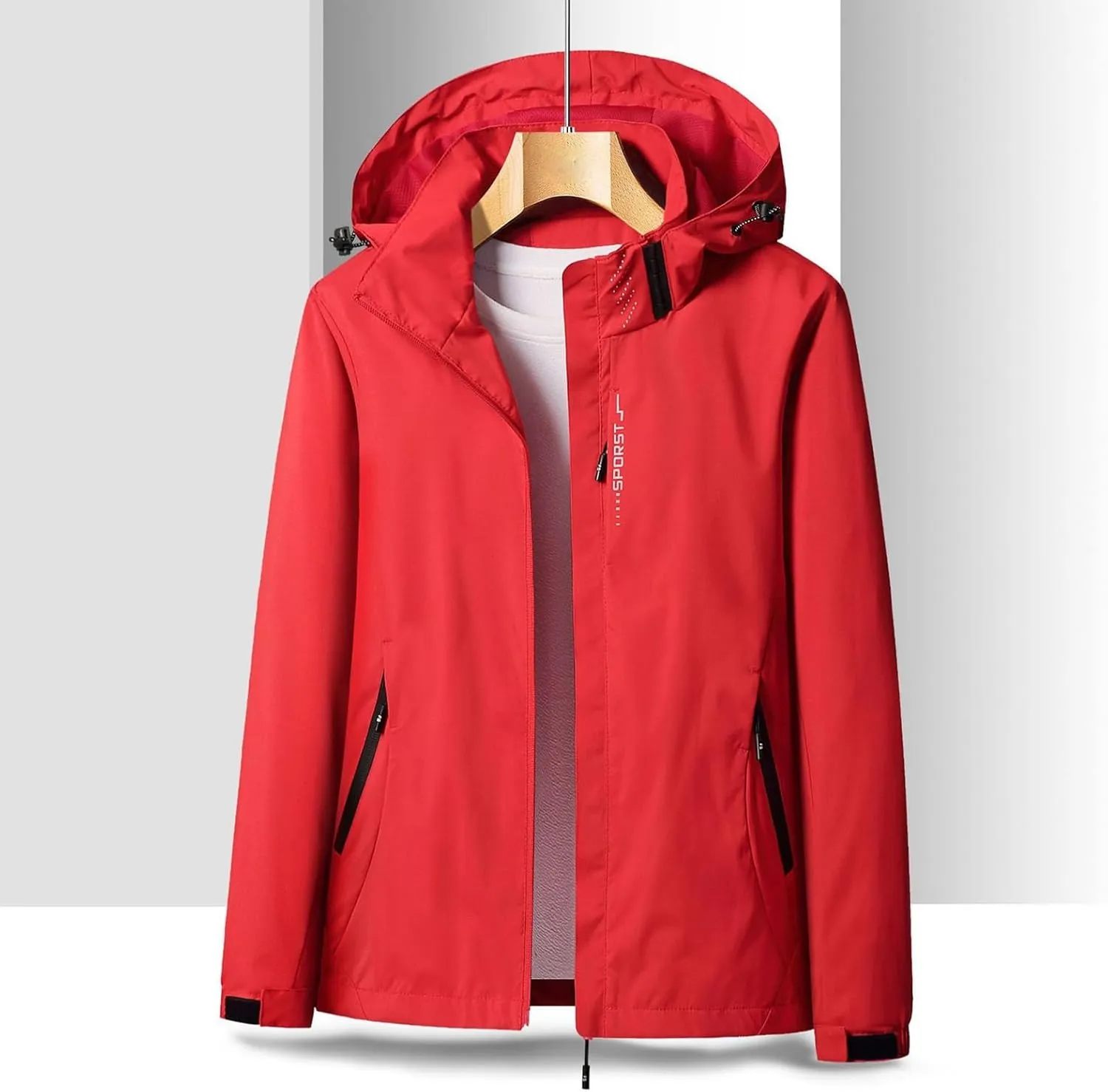 Waterproof Rain Jacket for Women Winter Fall Lightweight Outdoor Windbreaker Outdoor Hiking Travel Rain Coat