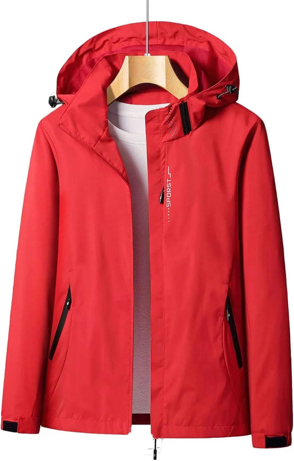 Waterproof Rain Jacket for Women Winter Fall Lightweight Outdoor Windbreaker Outdoor Hiking Travel Rain Coat