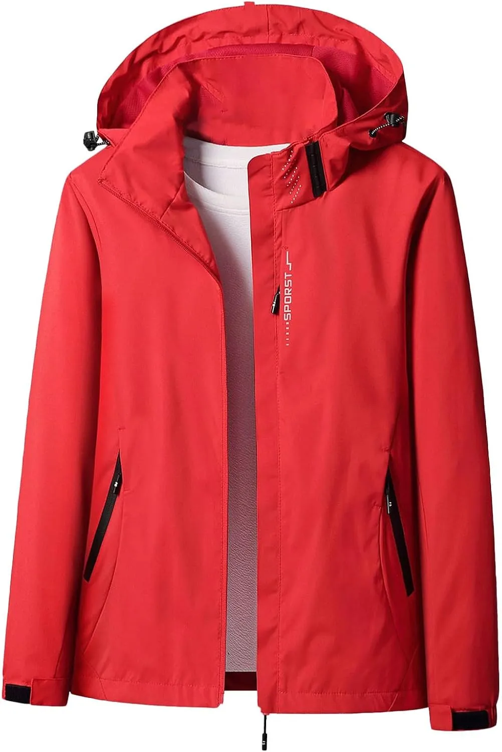 Waterproof Rain Jacket for Women Winter Fall Lightweight Outdoor Windbreaker Outdoor Hiking Travel Rain Coat