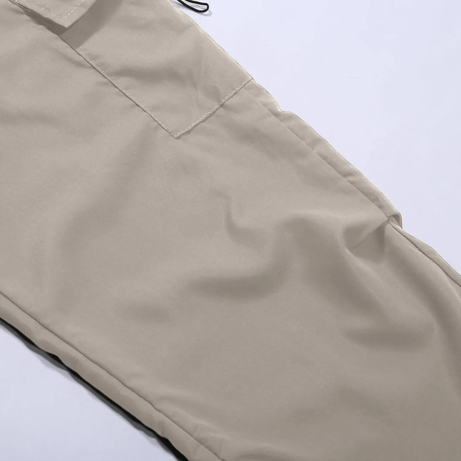 Wide Leg Parachute Pants Woman Baggy Elastic Waist Summer Cargo Pants Lightweight Y2K Trendy Trousers with Pockets