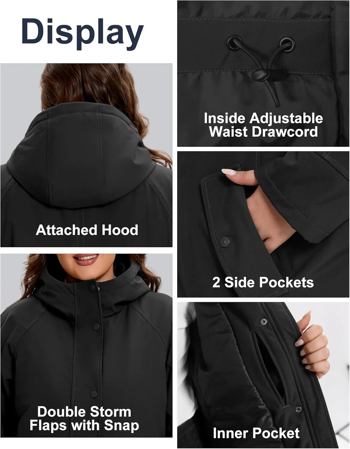 WINDMILL Womens Plus Size Softshell Jacket, Warm Windbreaker Coat with Hood (1X-6X)