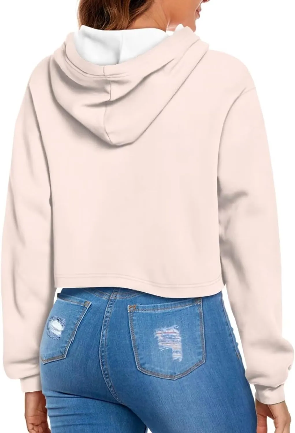Winter Oversized Hoodies Spring Fall Crop Top Sweaters for Women Lightweight Graphic Sweatshirt with Hood Size S-5XL
