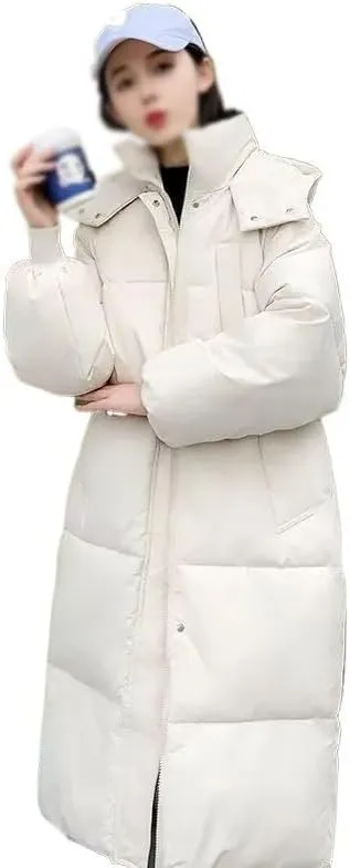 Winter Women Parka Hooded Jackets Thicken Warm Cotton-padded Puffer Coats Casual Long Clothes Loose Outerwear