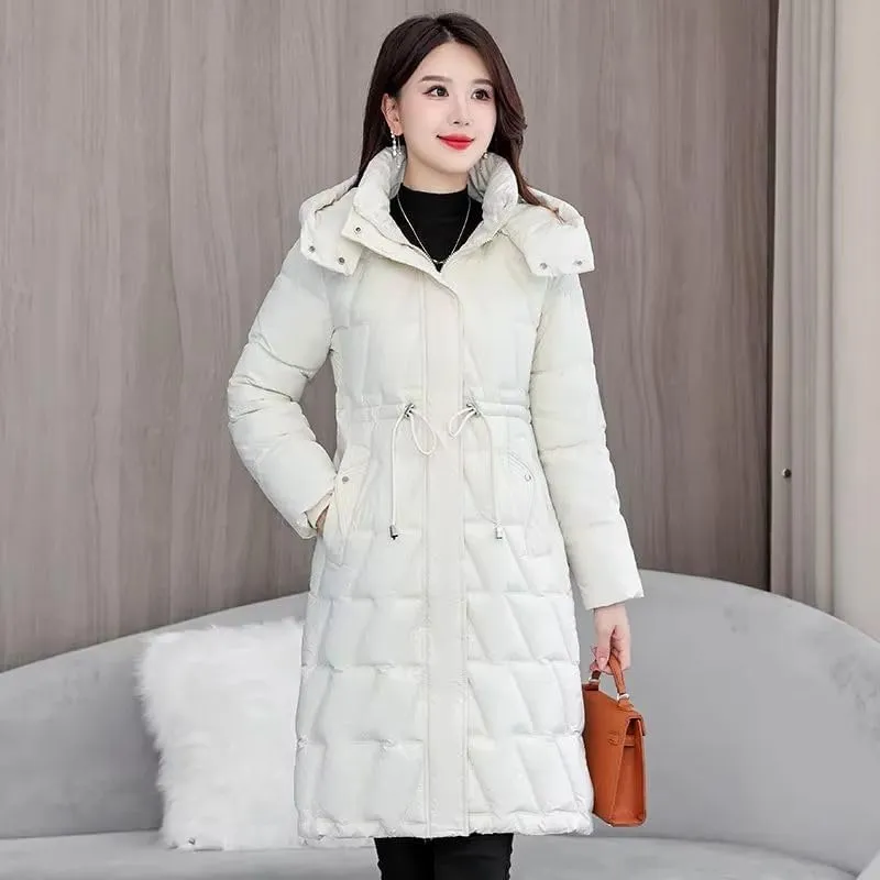 Winter Women Parka Hooded Jackets Thicken Warm Cotton-padded Puffer Coats Long Parkas Clothes Loose Outerwear