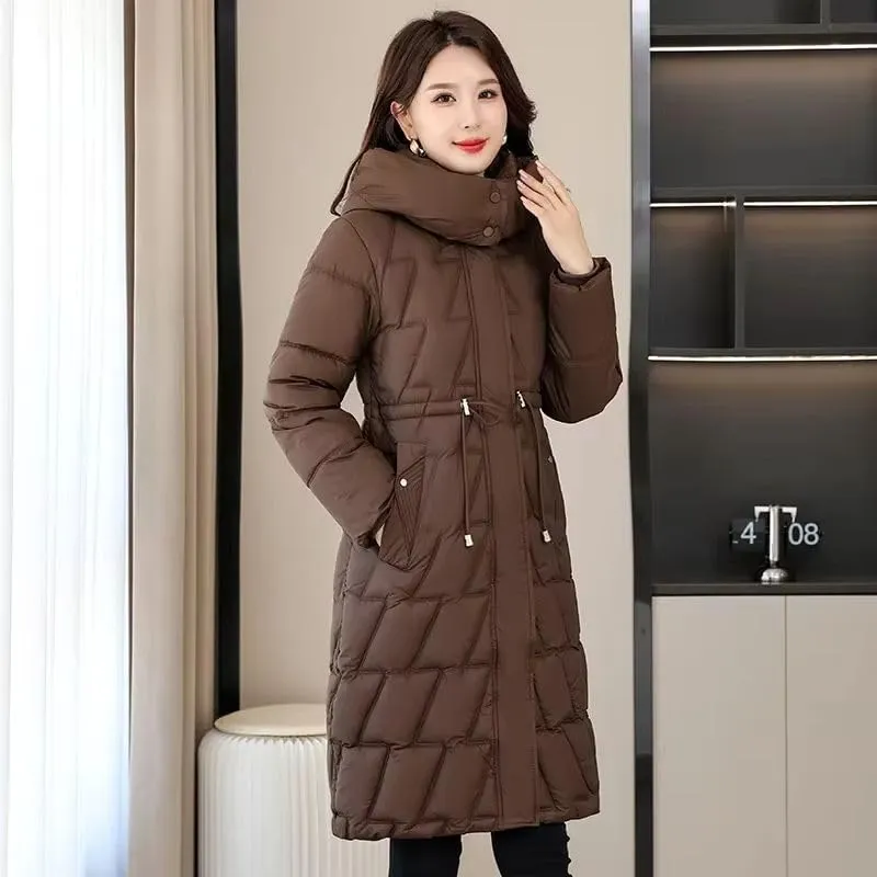 Winter Women Parka Hooded Jackets Thicken Warm Cotton-padded Puffer Coats Long Parkas Clothes Loose Outerwear