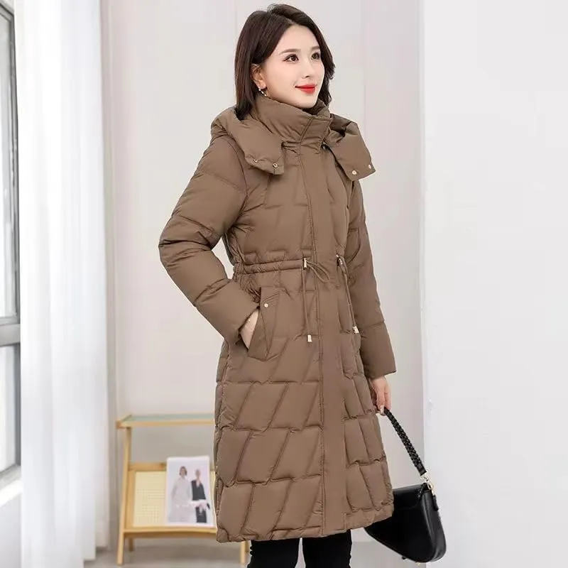 Winter Women Parka Hooded Jackets Thicken Warm Cotton-padded Puffer Coats Long Parkas Clothes Loose Outerwear