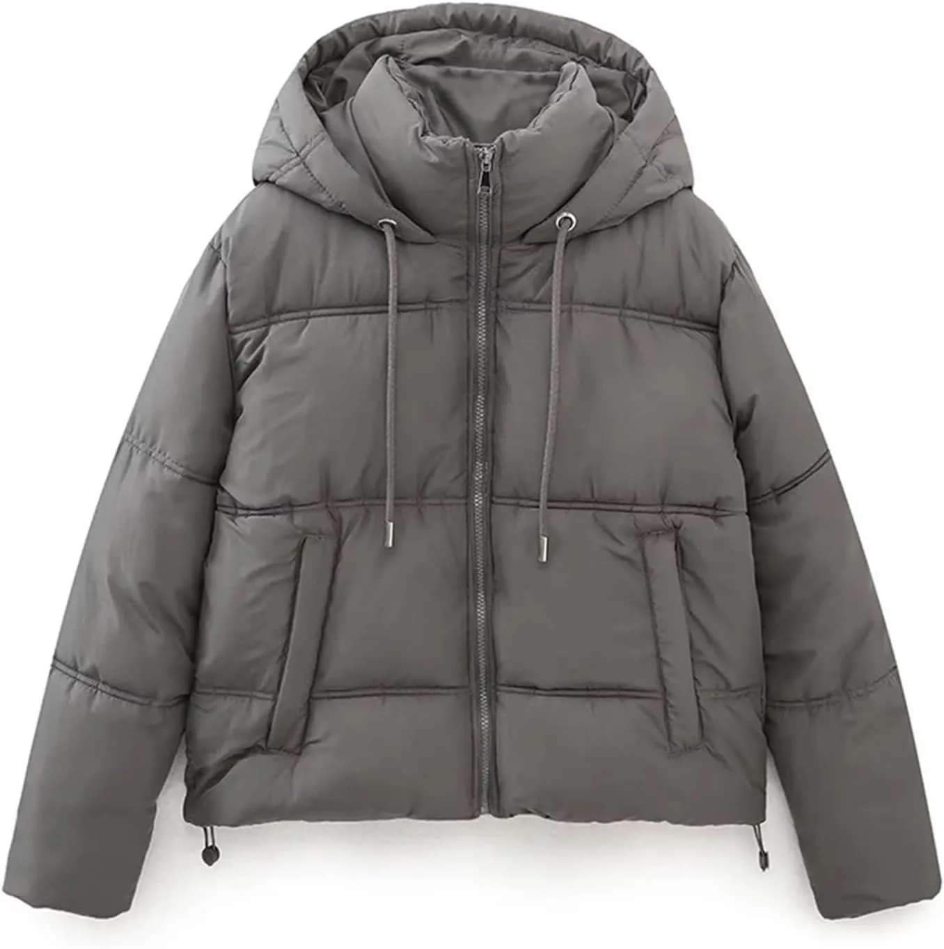 Women Coat Vintage Loose Hooded Cotton Padded Jackets Warm Thick Parkas Female Casual Outerwear