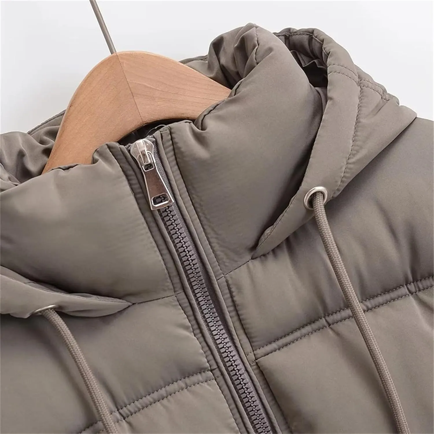 Women Coat Vintage Loose Hooded Cotton Padded Jackets Warm Thick Parkas Female Casual Outerwear