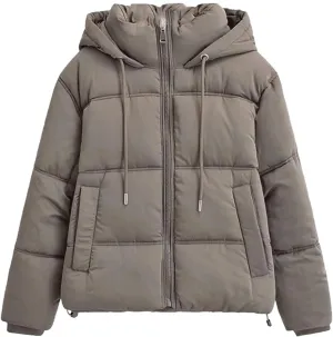 Women Coat Vintage Loose Hooded Cotton Padded Jackets Warm Thick Parkas Female Casual Outerwear