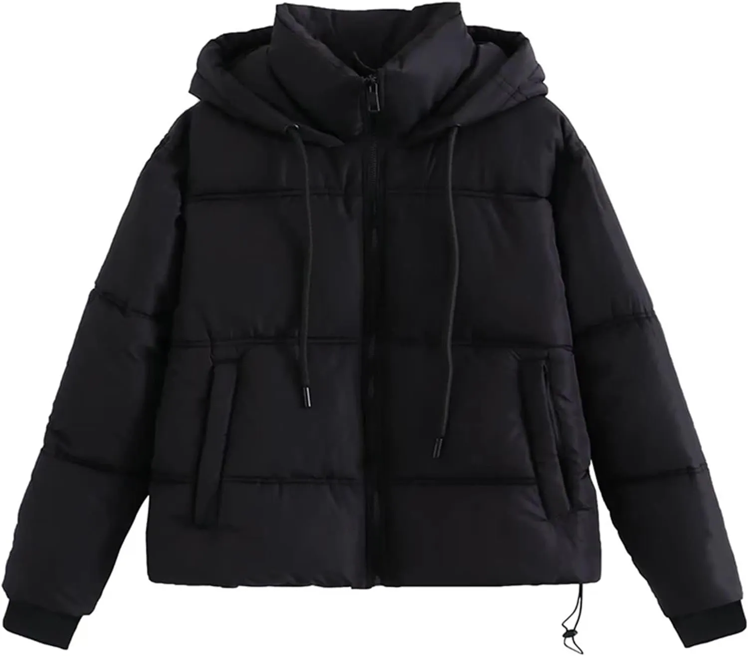 Women Coat Vintage Loose Hooded Cotton Padded Jackets Warm Thick Parkas Female Casual Outerwear