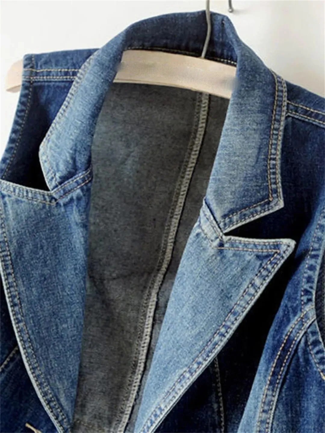 Women Denim Vest Jacket Spring Autumn Sleeveless Short Jeans Waistcoats Single-Breasted Tops