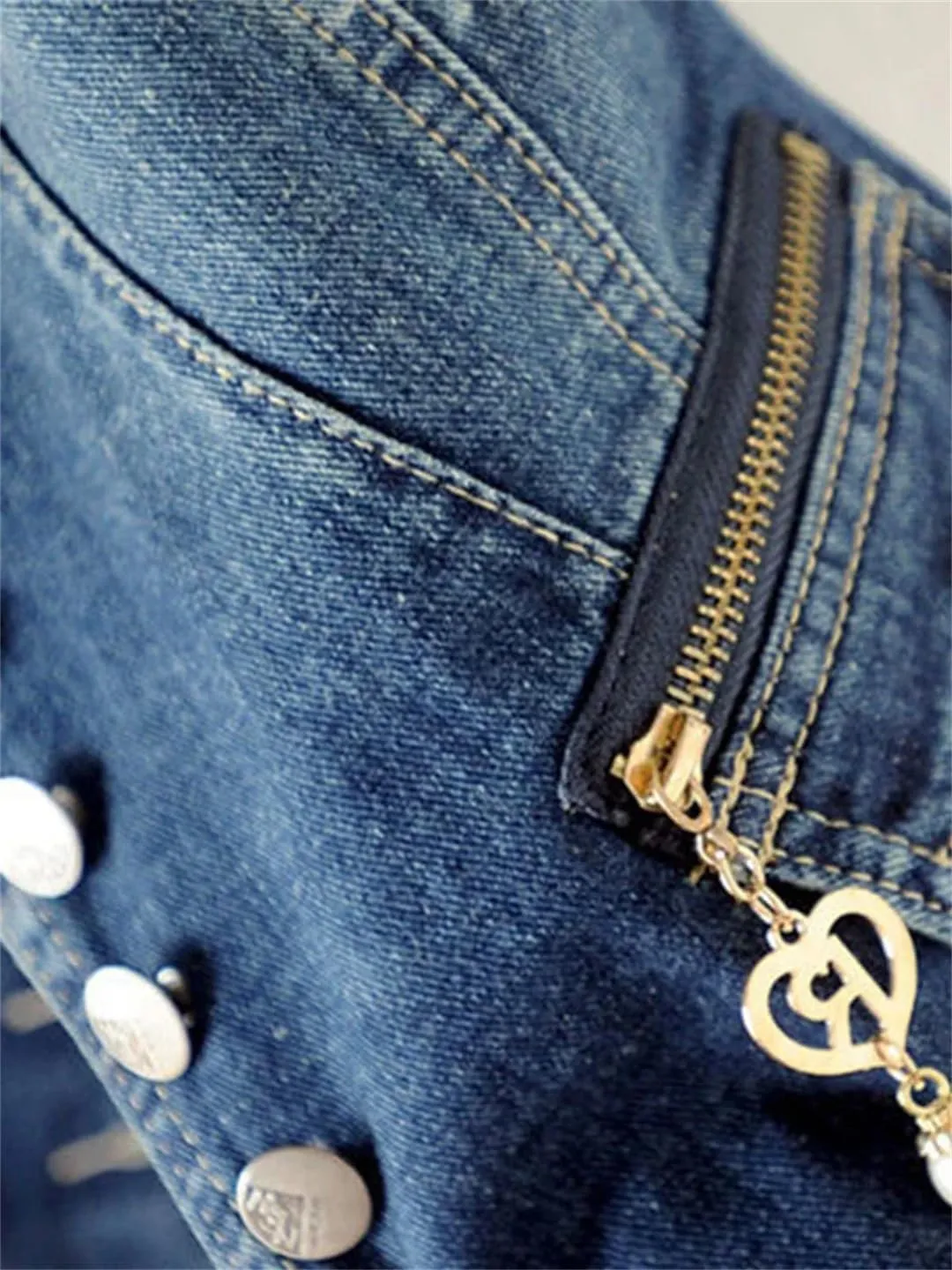Women Denim Vest Jacket Spring Autumn Sleeveless Short Jeans Waistcoats Single-Breasted Tops