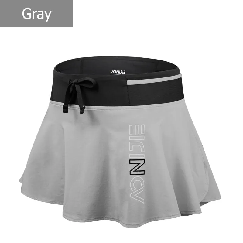Women Female Quick Dry Sports Skirt - With Lining -  Invisible Pocket For Running