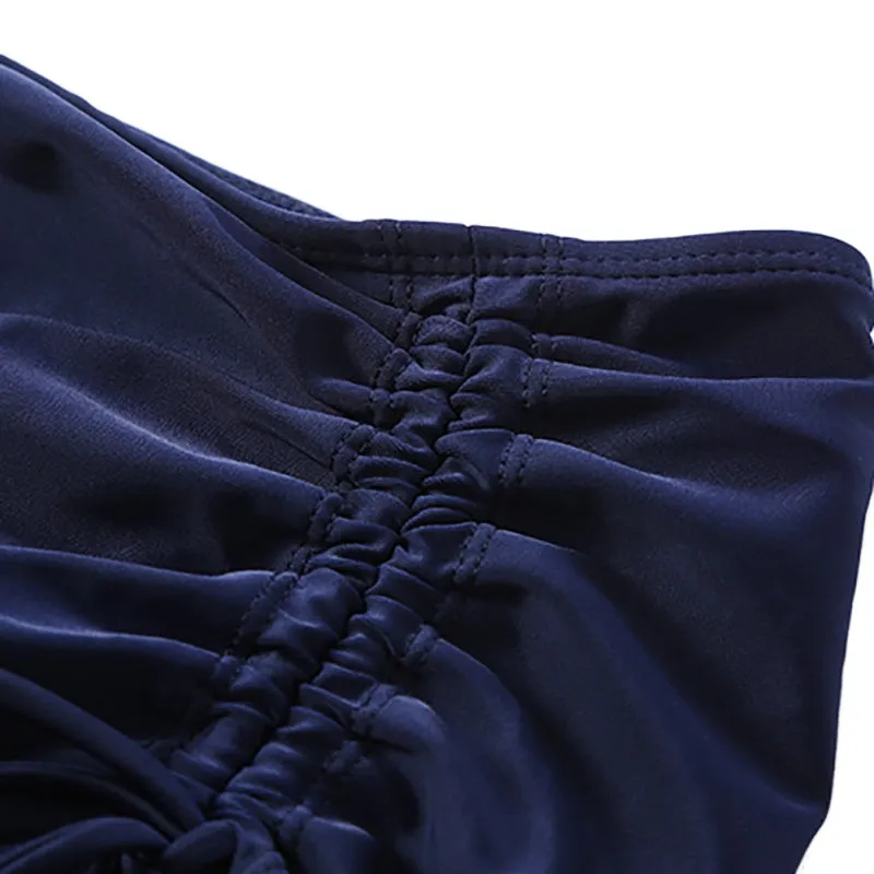 Women Quick-Dry Swim Skirts / Safety Beachwear with Drawstring Beads