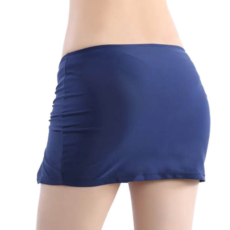 Women Quick-Dry Swim Skirts / Safety Beachwear with Drawstring Beads