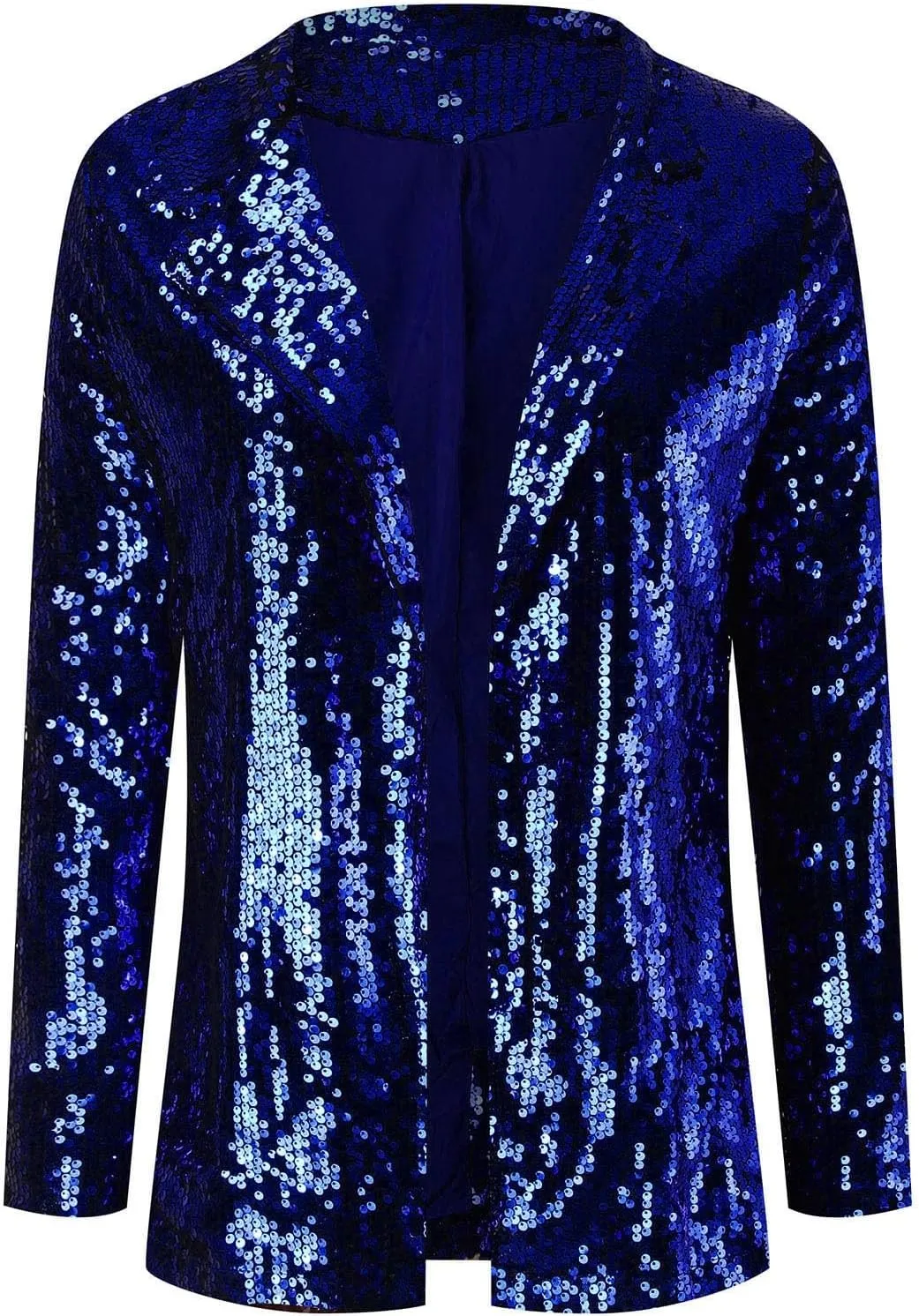 Women Sequins Sequin Casual Long Sleeve Glitter Party Shiny Lapel Coat Rave Outerwear Womens Snow Jackets