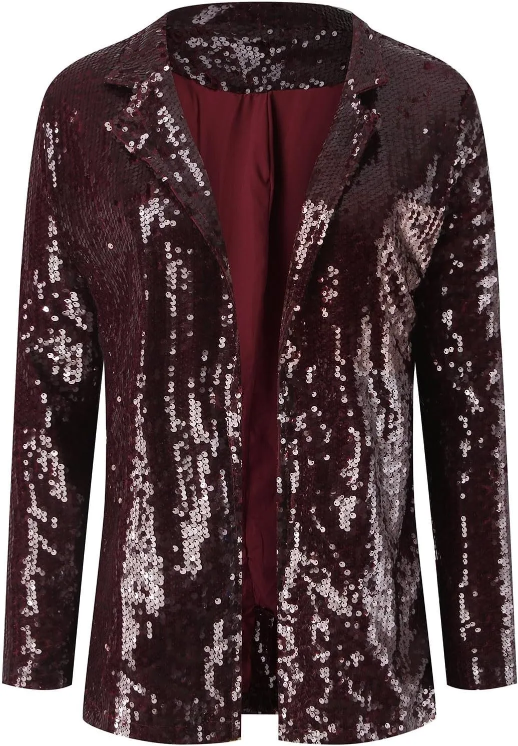 Women Sequins Sequin Casual Long Sleeve Glitter Party Shiny Lapel Coat Rave Outerwear Womens Snow Jackets