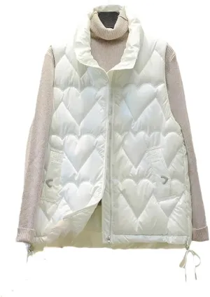 Women Stand Collar Short Bright Color Cotton Padded Jacket Sleeveless Female Autumn Winter Waistcoat Coat Vest