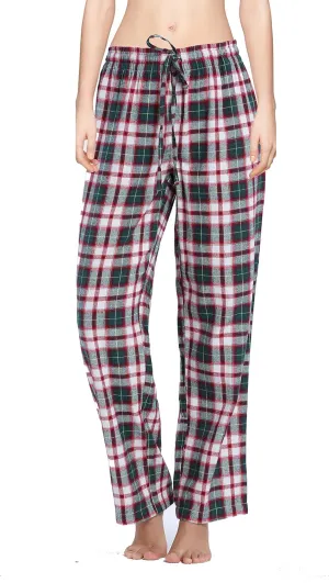 Women's 100% Cotton Super Soft Flannel Plaid Pajama/Lounge Pants
