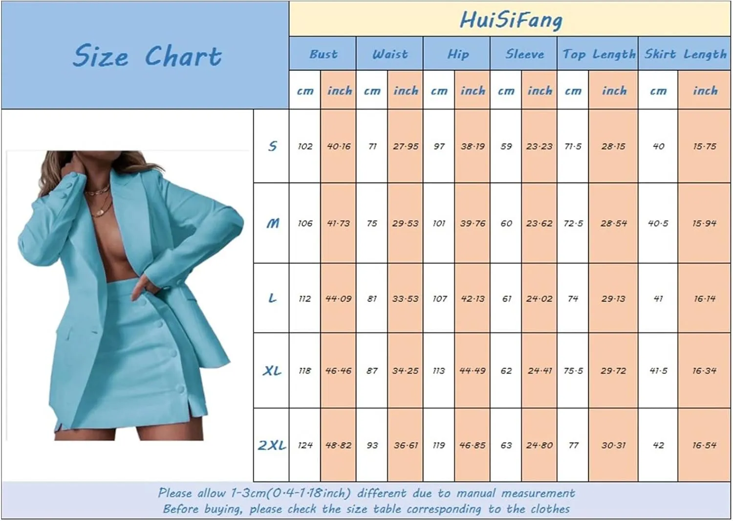 Women's 2 Piece Blazer and Skirt Suits, Open Front Blazer Jackets   Side Slit Mini Skirts